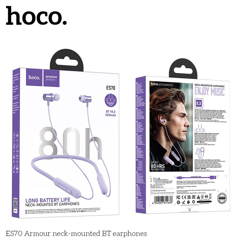 Écouteurs Bluetooth Tour de Cou Hoco ES70