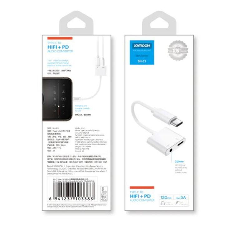 Adaptateur Convertisseur Audio SH-C1 - Type C vers HIFI + PD