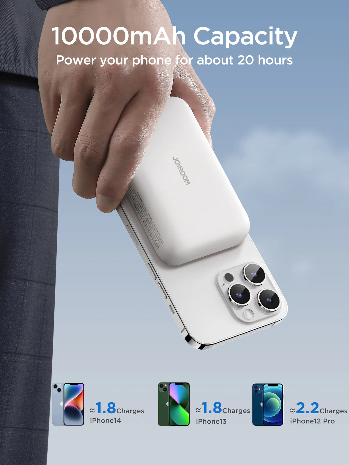 Power Bank JR-W020 20W Magnétique Sans Fil 10000mAh