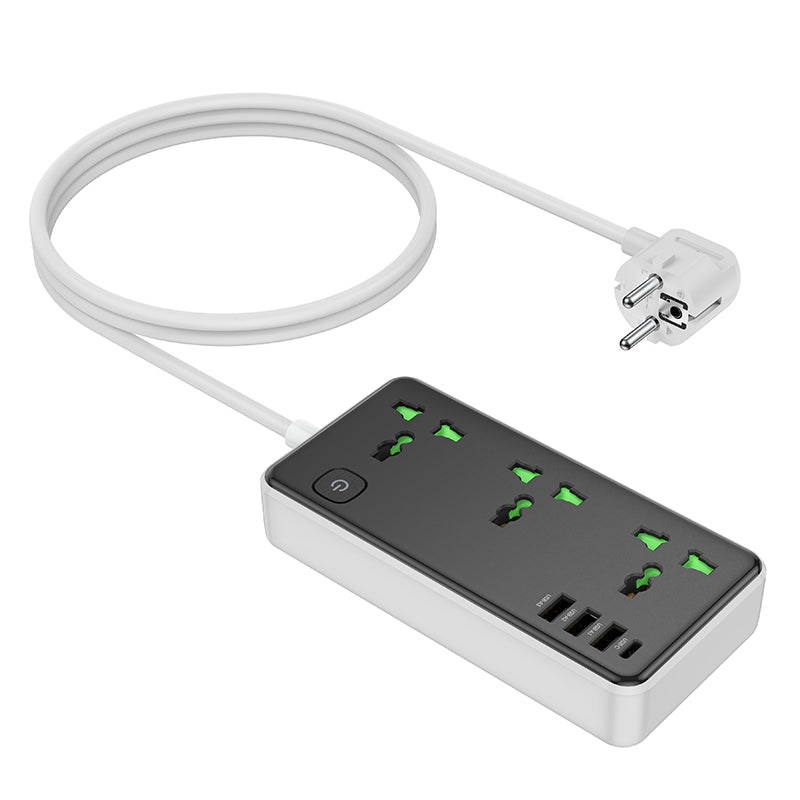 Chargeur USB HOCO AC7A 10A 17W 7 Ports - Noir