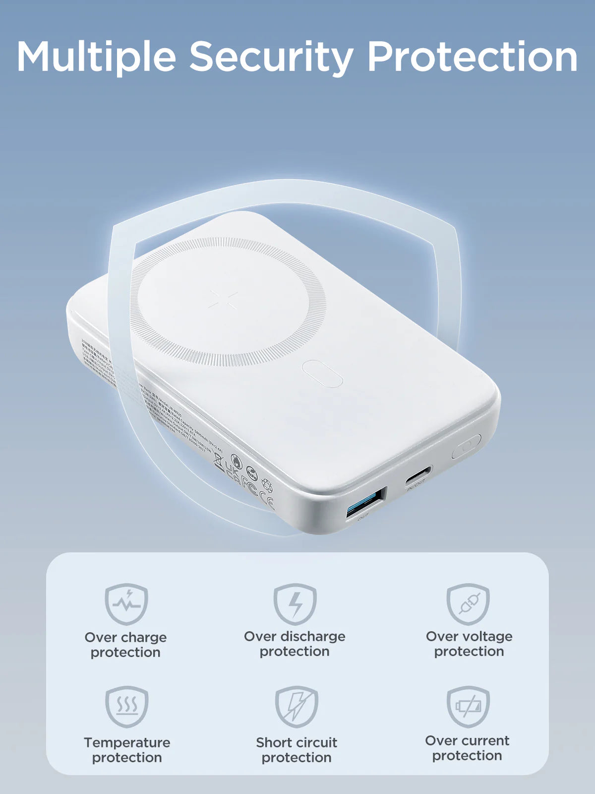 Power Bank JR-W020 20W Magnétique Sans Fil 10000mAh