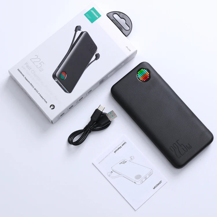 Powerbank JR-L014 22,5 W avec deux câbles 10 000 mAh