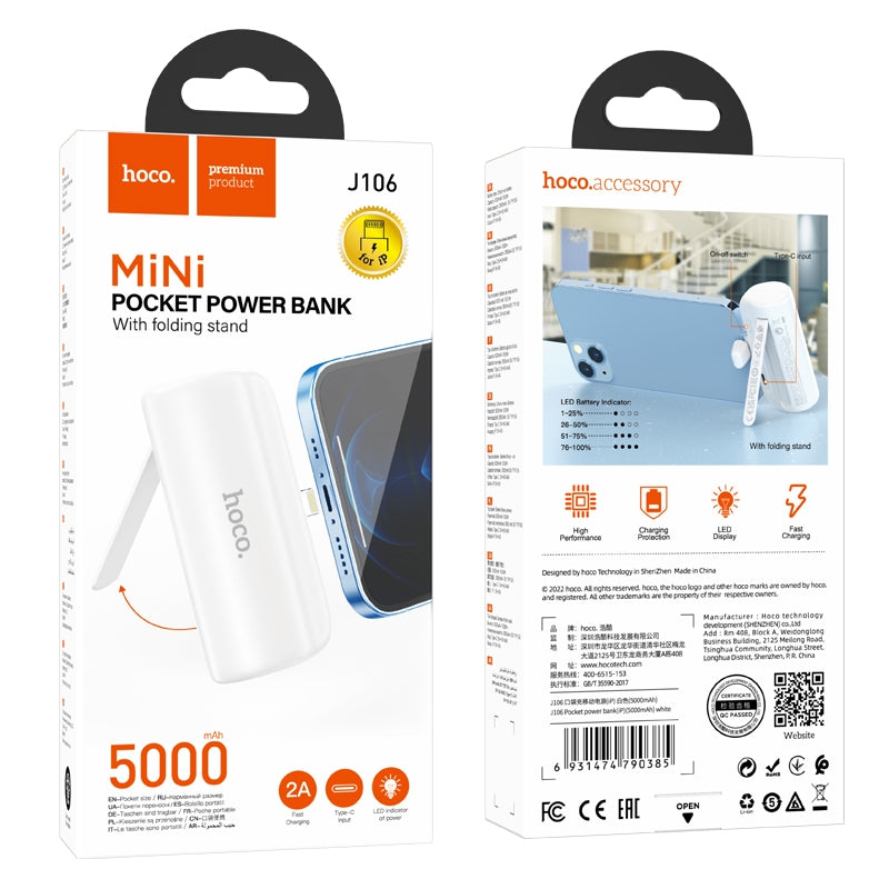 Power Bank 5000mAh Mini Compact – J106 Hoco