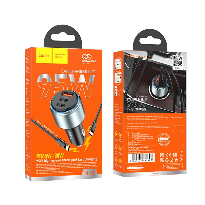 Chargeur de voiture Hoco NZ9 Galloper 95W - Hoco