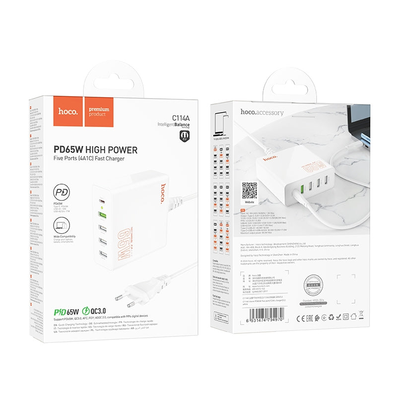 Chargeur Hoco C114A Vision - 65W