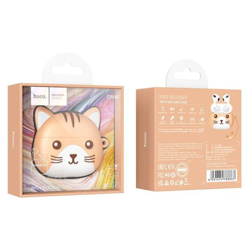 Écouteurs Sans Fil TWS EW46 Hoco - avec Étui en Forme de Chat