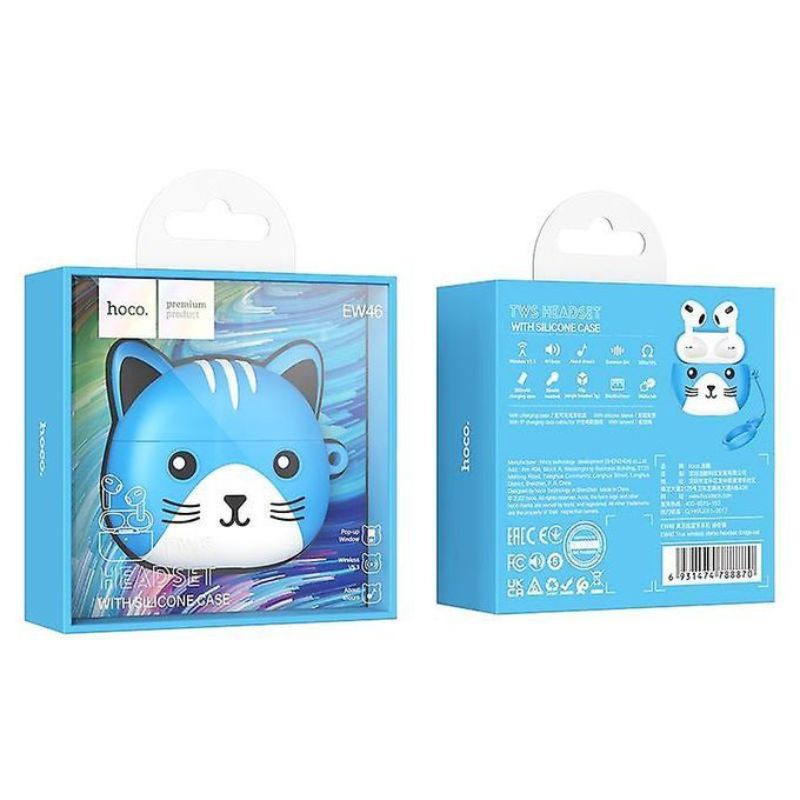 Écouteurs Sans Fil TWS EW46 Hoco - avec Étui en Forme de Chat