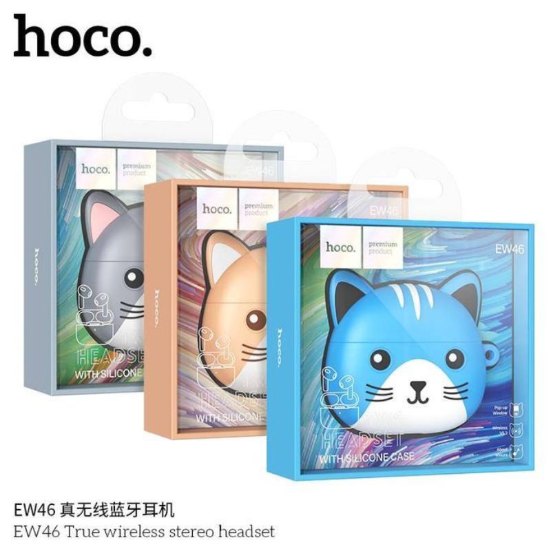 Écouteurs Sans Fil TWS EW46 Hoco - avec Étui en Forme de Chat