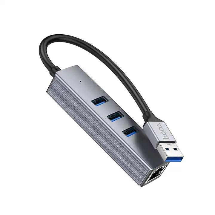 Hub HB34 USB vers USB 3*3.0 J45 HOCO Splitter Adapter