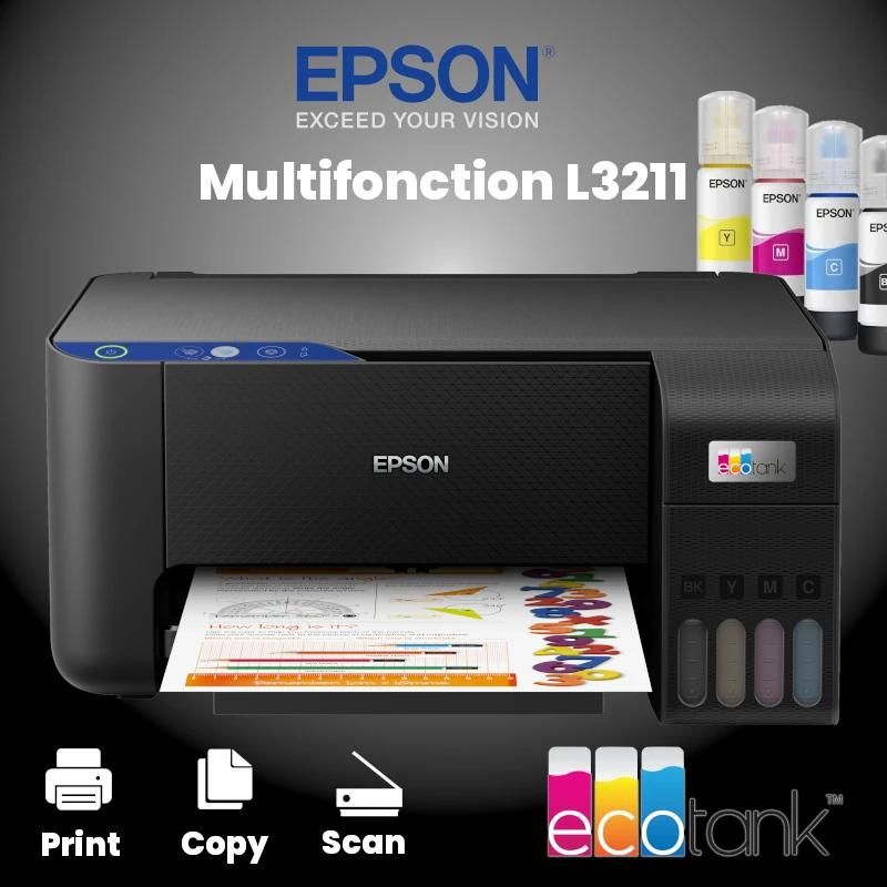 Imprimante Multifonction Epson L3211 Réservoir Couleur EcoTank