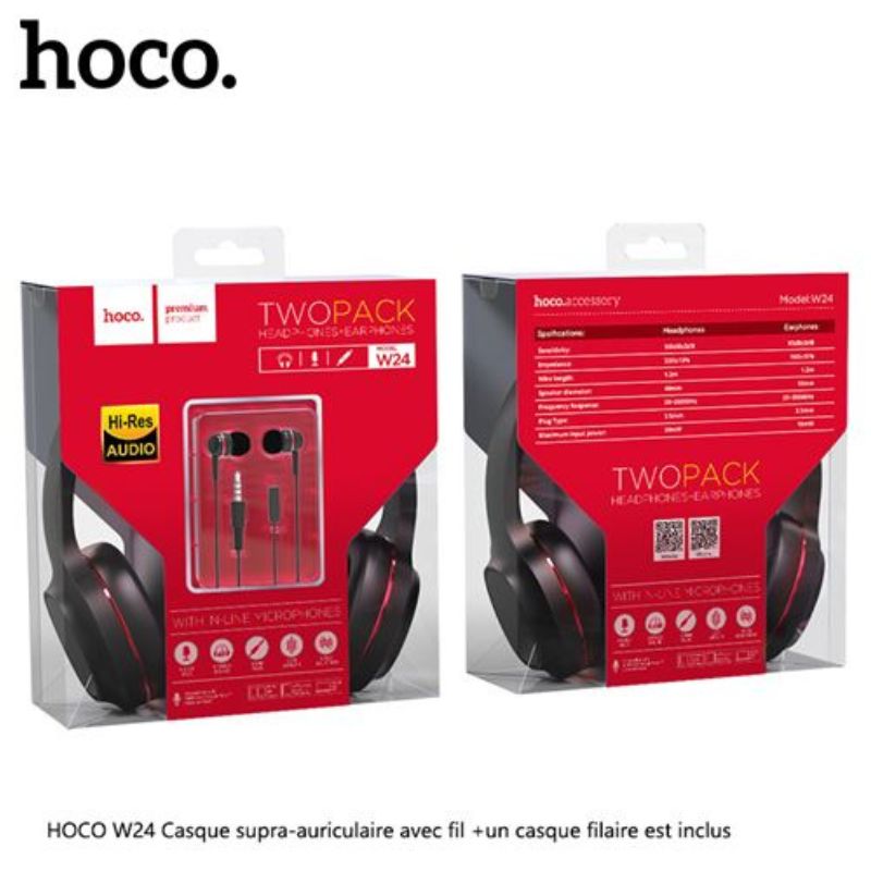 Casque filaire W24 Enlighten - Hoco