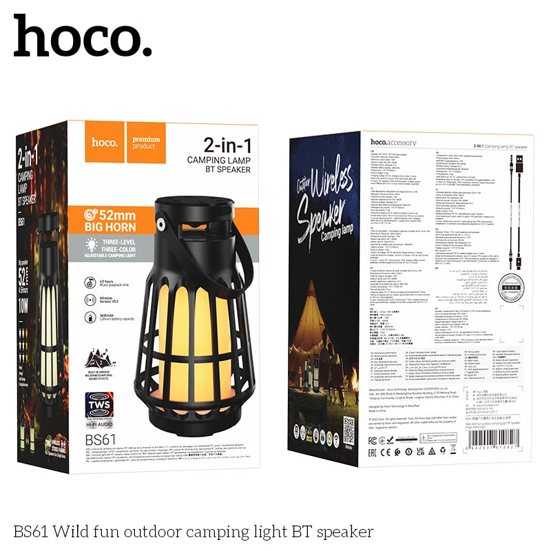 Haut Parleur + Lumières de Camping BS61 HOCO