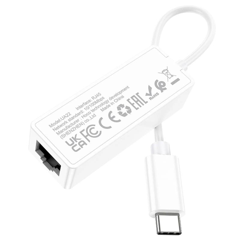 Adaptateur Ethernet Type-C à RJ45 100 Mbps UA22 - Hoco