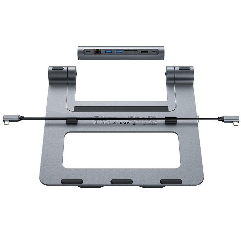 Support multifonctionnel pour ordinateur portable avec Hub E5 Plus