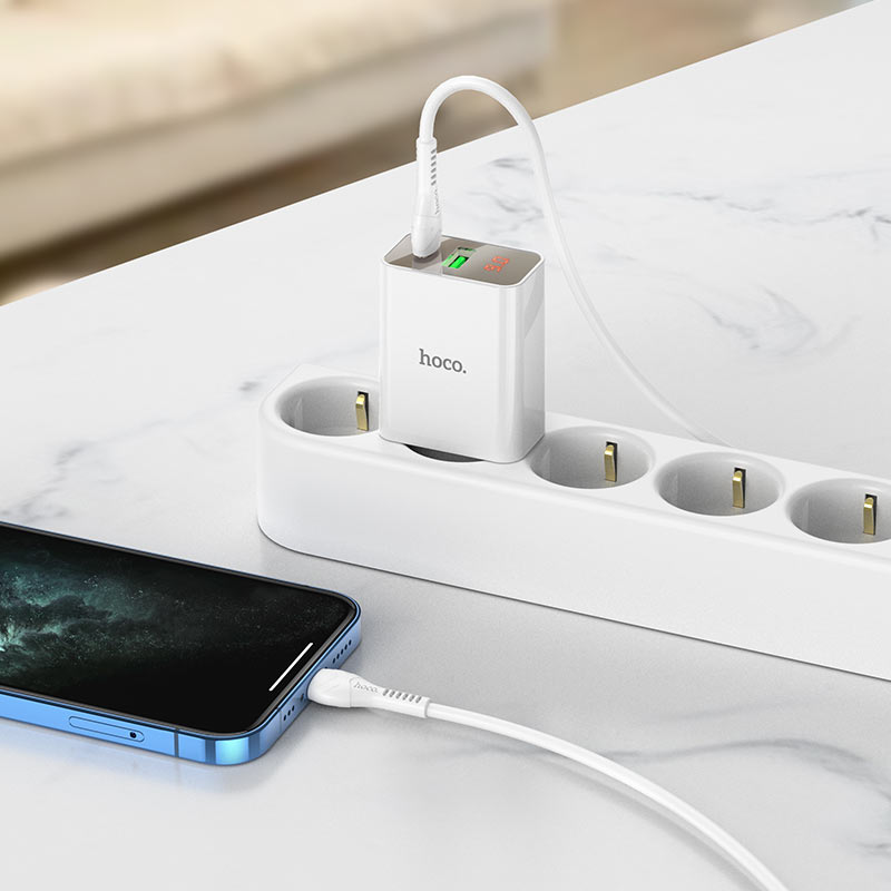 Chargeur Mural « C100A » PD20W + QC3.0 EU avec Câble