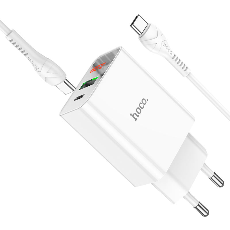 Chargeur Mural « C100A » PD20W + QC3.0 EU avec Câble