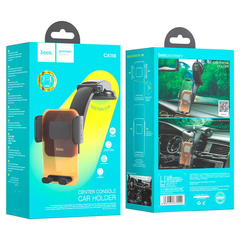 Support de Téléphone de Voiture CA118 Délicat Hoco pour Tableau de Bord et Pare-Brise