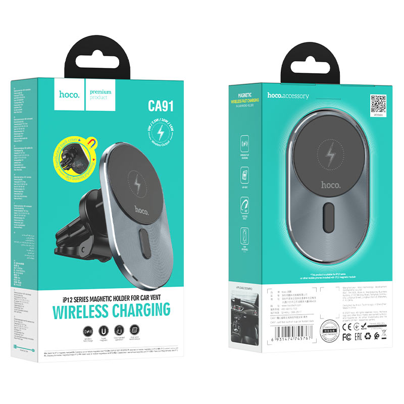 Support et Chargeur sans Fil pour Voiture « CA91 Magic »