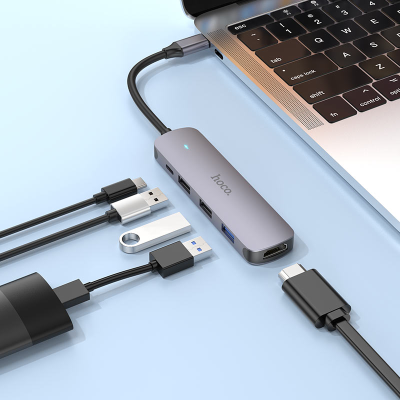 Hub de Type C « HB27 » HDTV + USB3.0 + USB2.0*2 + PD