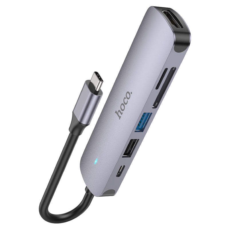 Hub Type-C "HB28" HDTV + PD + USB3.0 + USB2.0 + SD + TF