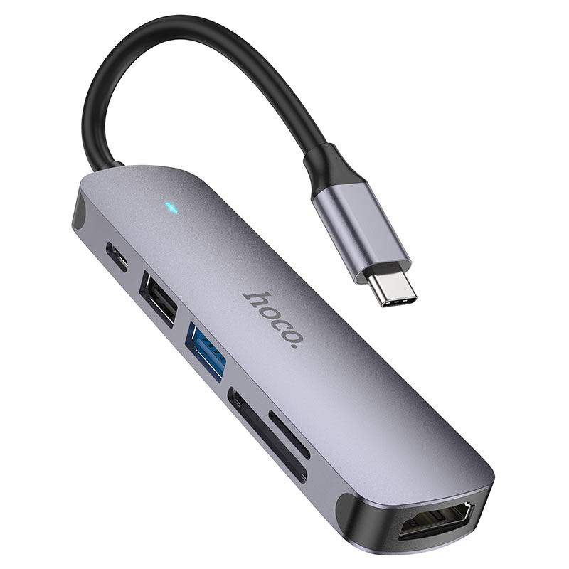 Hub Type-C "HB28" HDTV + PD + USB3.0 + USB2.0 + SD + TF